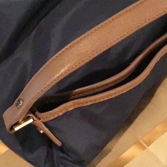 Tory Burch Tote Hobo Stacked Nylon Navy Bag - Picture 12 of 13